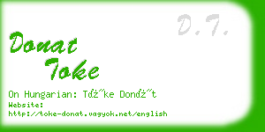 donat toke business card